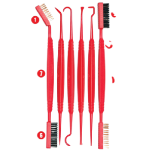 SET DE NETTOYAGE PICS ET BROSSES ACCU-GRIP - REAL AVID